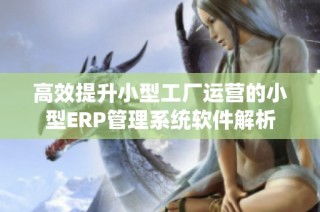 高效提升小型工厂运营的小型ERP管理系统软件解析