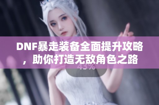 DNF暴走装备全面提升攻略，助你打造无敌角色之路