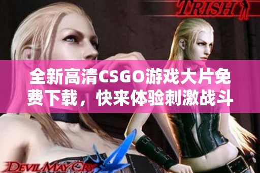 全新高清CSGO游戏大片免费下载，快来体验刺激战斗快感！