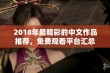 2018年最精彩的中文作品推荐，免费观看平台汇总