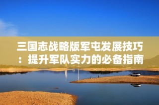 三国志战略版军屯发展技巧：提升军队实力的必备指南