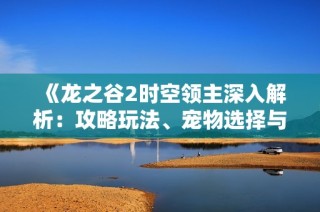 《龙之谷2时空领主深入解析：攻略玩法、宠物选择与加点技巧》