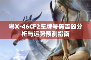 粤X-46CF2车牌号码吉凶分析与运势预测指南