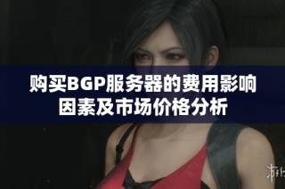 购买BGP服务器的费用影响因素及市场价格分析