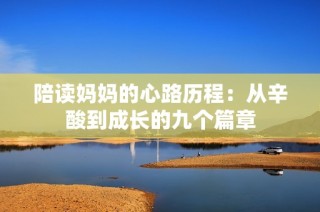 陪读妈妈的心路历程：从辛酸到成长的九个篇章