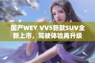 国产WEY VV5新款SUV全新上市，驾驶体验再升级