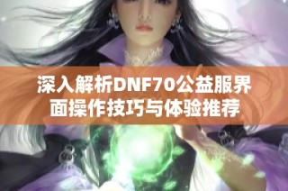 深入解析DNF70公益服界面操作技巧与体验推荐