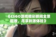 《CSGO游戏精彩瞬间全景回放，尽享刺激体验》