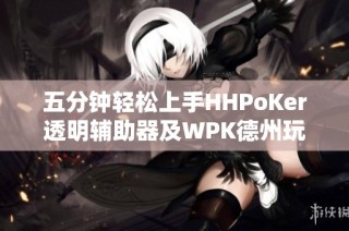 五分钟轻松上手HHPoKer透明辅助器及WPK德州玩法攻略