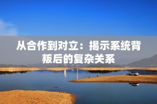 从合作到对立：揭示系统背叛后的复杂关系