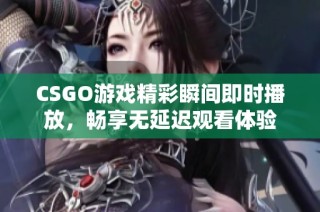 CSGO游戏精彩瞬间即时播放，畅享无延迟观看体验