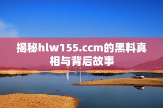 揭秘hlw155.ccm的黑料真相与背后故事