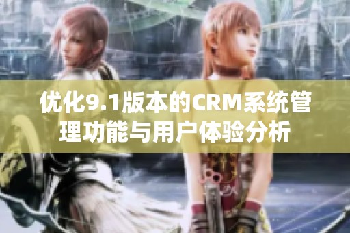 优化9.1版本的CRM系统管理功能与用户体验分析