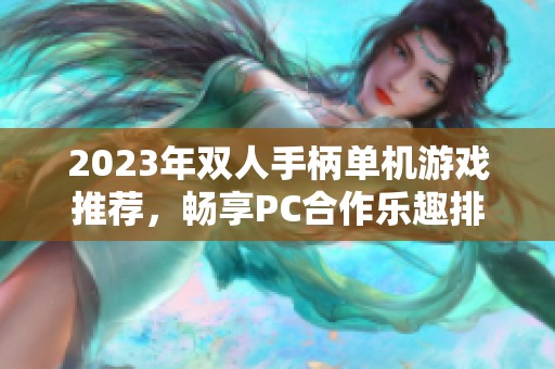 2023年双人手柄单机游戏推荐，畅享PC合作乐趣排行榜