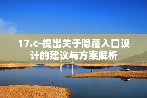 17.c-提出关于隐藏入口设计的建议与方案解析