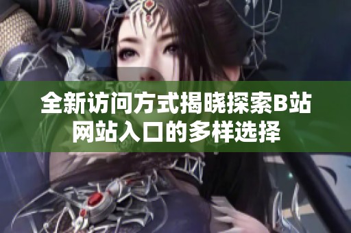 全新访问方式揭晓探索B站网站入口的多样选择